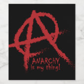Oddities Anarchy ist mein Ding Weinetikett (Einzelnes Label)