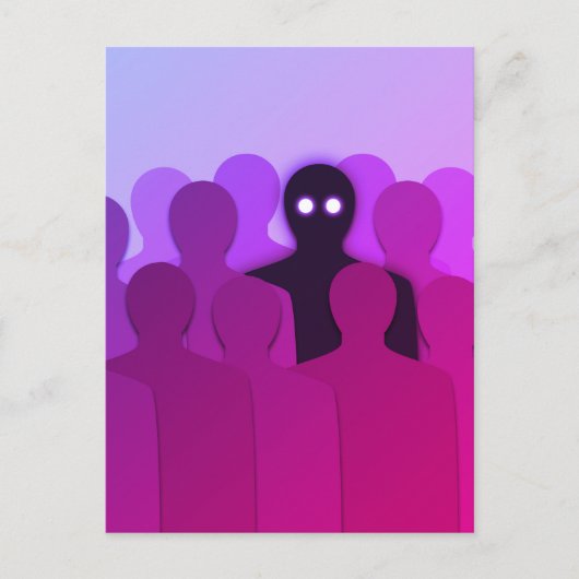 Oddity Surreal Pink Ästhetik Weirdo Postkarte (Vorderseite)