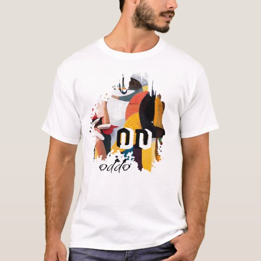 ODDO Abstract Brush Art | Modern Colorful Expressi T-Shirt (Vorderseite)
