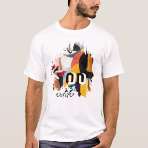ODDO Abstract Brush Art   Moderne farbenfrohe Ausd T-Shirt