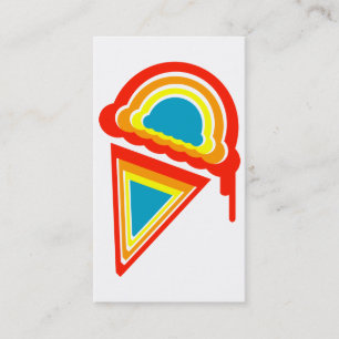 oddRex Eiscreme Regenbogen-Tropfen Visitenkarte
