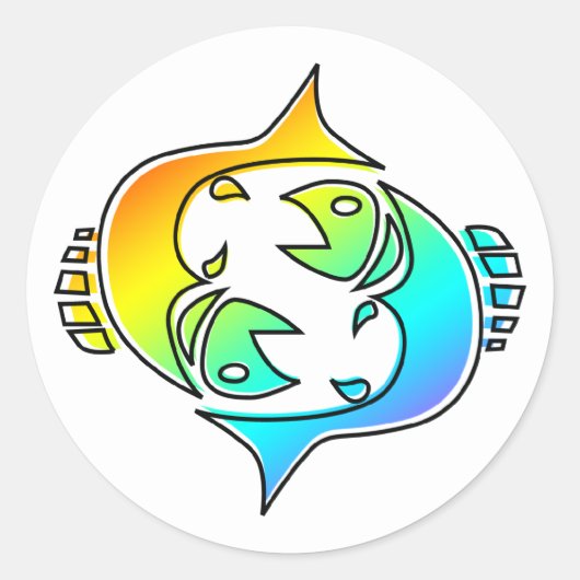 oddRex-Fässer Runder Aufkleber (Vorderseite)