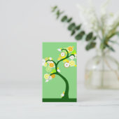 oddRex Retro-Baum Visitenkarte (Stehend Vorderseite)