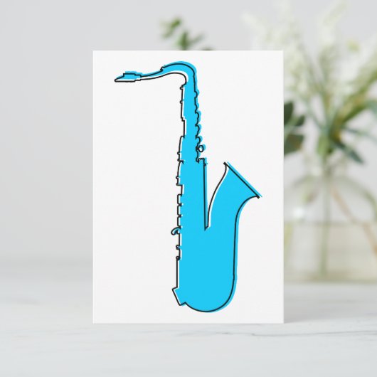 oddRex Saxophon Einladung (Stehend Vorderseite)
