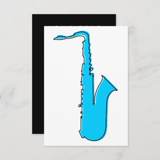 oddRex Saxophon Einladung (Vorne/Hinten)