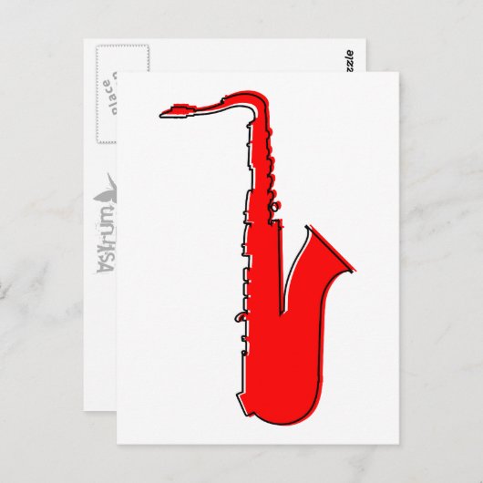 oddRex Saxophon Postkarte (Vorne/Hinten)