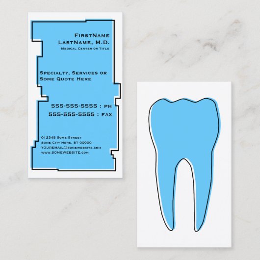 oddRex Zahnmedizin Visitenkarte (Vorne/Hinten)