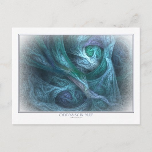 Oddyssee in der blauen Postkarte (Vorderseite)