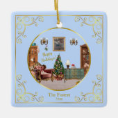 Ode an das Nussknacker-Ballett Blau Custom Foto Keramikornament (Vorderseite)