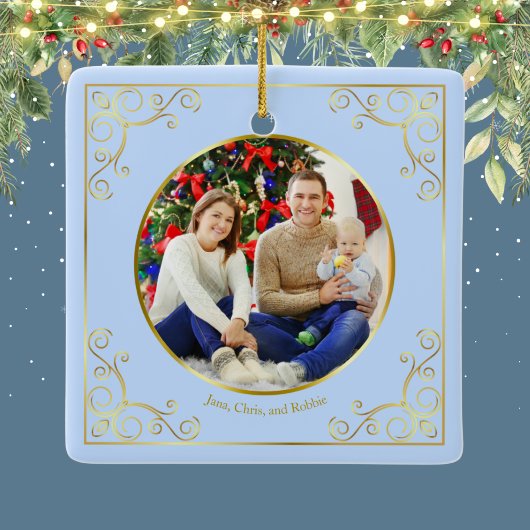 Ode an das Nussknacker-Ballett Blau Custom Foto Keramikornament