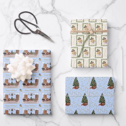 Ode an das Nussknacker-Ballett Blau Geschenkpapier Set (Vorderseite)