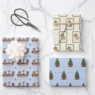 Ode an das Nussknacker-Ballett Blau Geschenkpapier Set