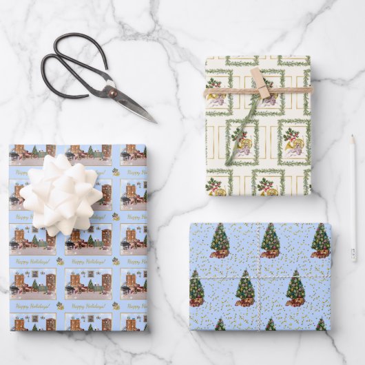 Ode an das Nussknacker-Ballett Blau Geschenkpapier Set (Vorderseite)