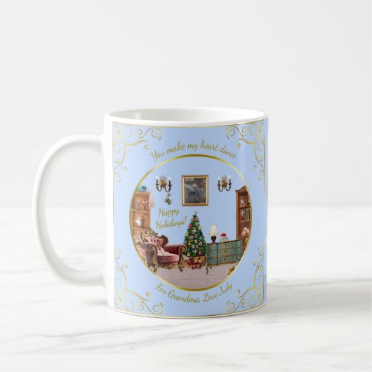 Ode an das Nussknacker-Ballett Blau Individuelle F Kaffeetasse (Links)