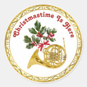 Ode an das Nussknacker-Ballett - Waldhorn Runder Aufkleber (Vorderseite)