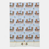 Ode an den Nutcracker Blue Scene Elfenbeinakzent Geschirrtuch (Vertikal)