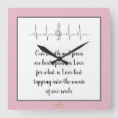 Ode an die Liebe Wall Clock von Poet Adiela Akoo Quadratische Wanduhr (Vorderseite)