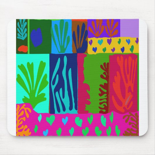 Ode an die Matisse Collage Mousepad (Vorne)