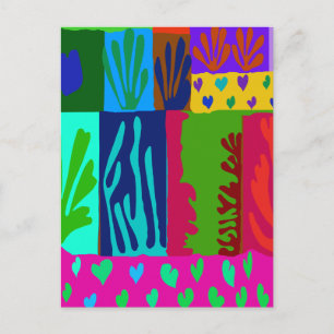 Ode an die Matisse-Collage Postkarte