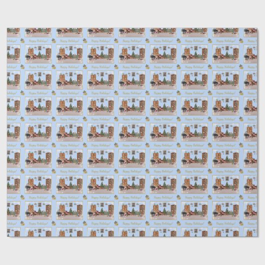 Ode an die Nutcracker Ballet Blue Geschenkpapier (Flach)