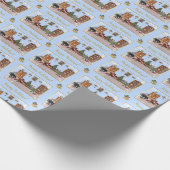 Ode an die Nutcracker Ballet Blue Geschenkpapier (Ecke)