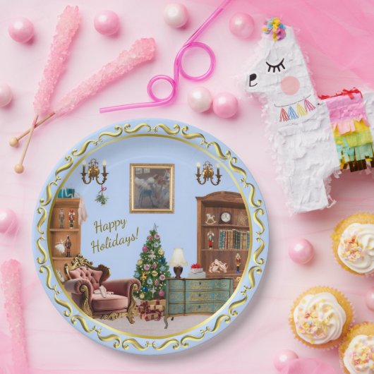 Ode an die Nutcracker Ballet Blue Pappteller (Party)