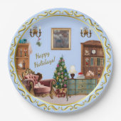 Ode an die Nutcracker Ballet Blue Pappteller (Vorderseite)