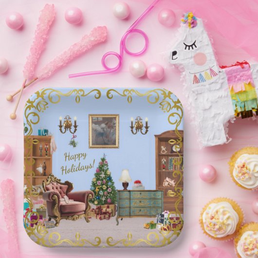 Ode an die Nutcracker Ballet Blue Pappteller (Party)