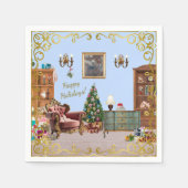 Ode an die Nutcracker Ballet Blue Serviette (Vorderseite)