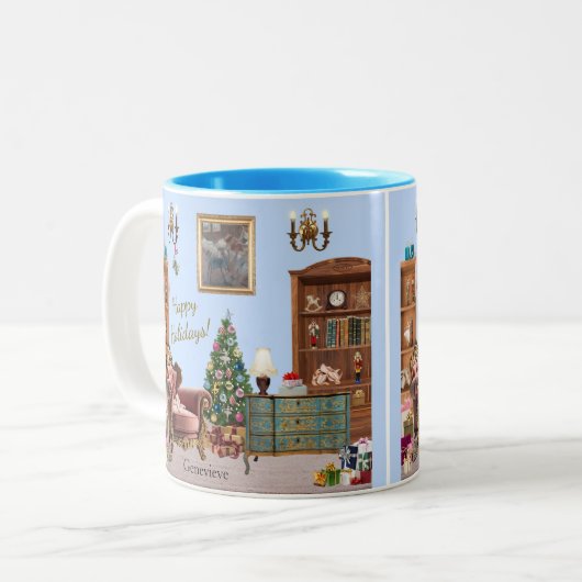 Ode an die Nutcracker Ballet Blue Zweifarbige Tasse (Vorderseite Links)