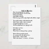 Ode an die Ukraine Gedicht über den Mut der Ukrain Postkarte (Vorne/Hinten)