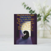 Ode an eine schwarze Katze Postkarte (Stehend Vorderseite)