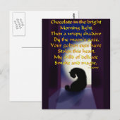 Ode an eine schwarze Katze Postkarte (Vorne/Hinten)