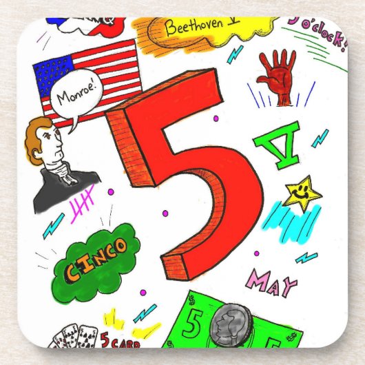 Ode an fünf Untersetzer - Set von 6 (Vorderseite)