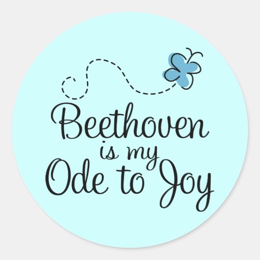 Ode an Joy Beethoven Sticker (Vorderseite)