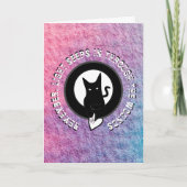 Ode an Liebe Cat Grußkarte von Poet Adiela Akoo Karte (Vorderseite)