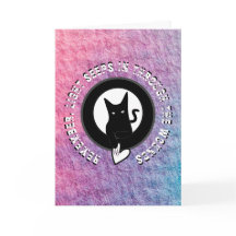 Ode an Liebe Cat Grußkarte von Poet Adiela Akoo