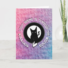 Ode an Liebe Cat Grußkarte von Poet Adiela Akoo Karte