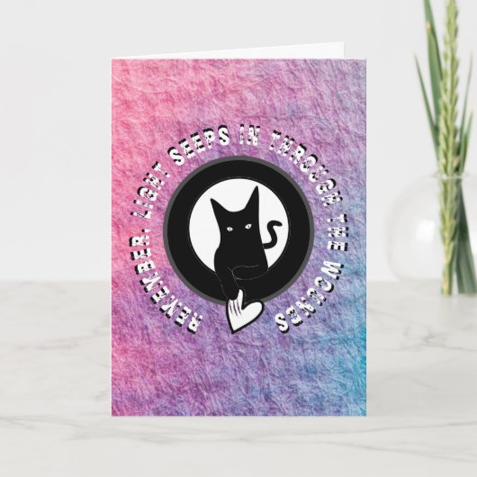 Ode an Liebe Cat Grußkarte von Poet Adiela Akoo Karte (Vorderseite)