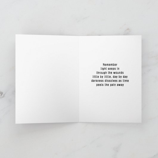 Ode an Liebe Cat Grußkarte von Poet Adiela Akoo Karte (Innenseite)