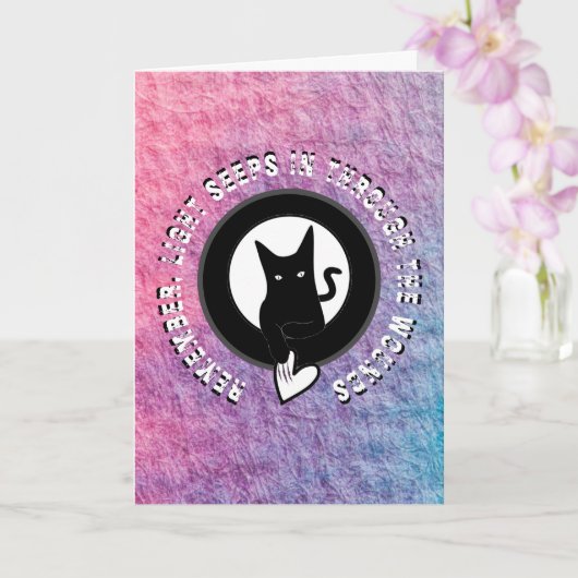 Ode an Liebe Cat Grußkarte von Poet Adiela Akoo Karte (Orchidee)