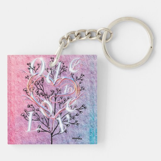 Ode an Liebe Keyring von Adiela Akoo entworfen Schlüsselanhänger (Rückseite)
