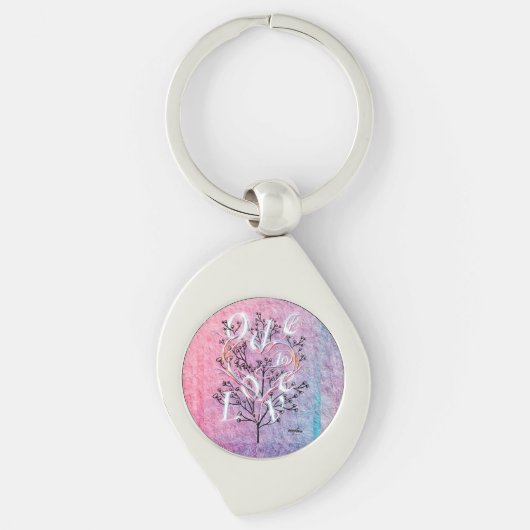 Ode an Liebe Keyring von Adiela Akoo entworfen Schlüsselanhänger (Vorderseite)