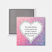 Ode an Liebe Magnet von Poet Adiela Akoo (Vorderseite/Rückseite)