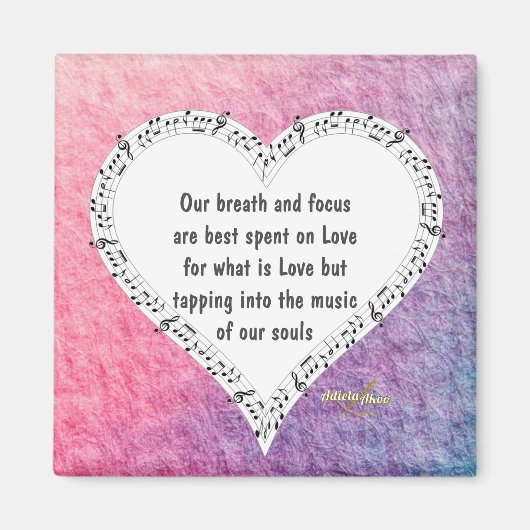 Ode an Liebe Magnet von Poet Adiela Akoo (Vorne)