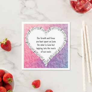 Ode an Liebe Paper Napkins von Poet Adiela Akoo Serviette