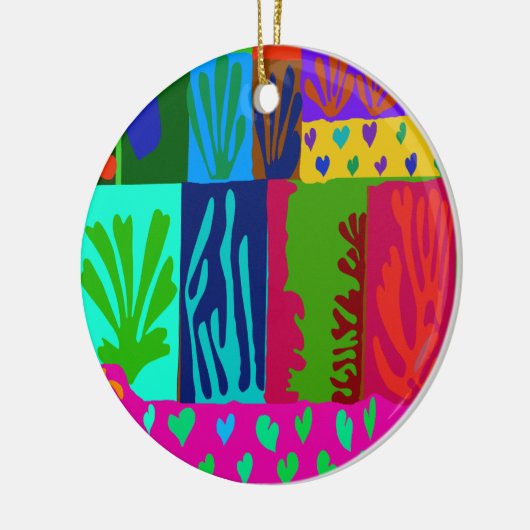 Ode an Matisse Collage Keramik Ornament (Links)
