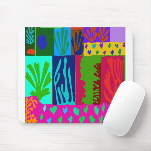 Ode an Matisse Collage Mousepad (Mit Mouse)