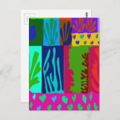 Ode an Matisse Collage Postkarte (Vorne/Hinten)