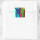 Ode an Matisse Collage Quadratischer Aufkleber (Tasche)